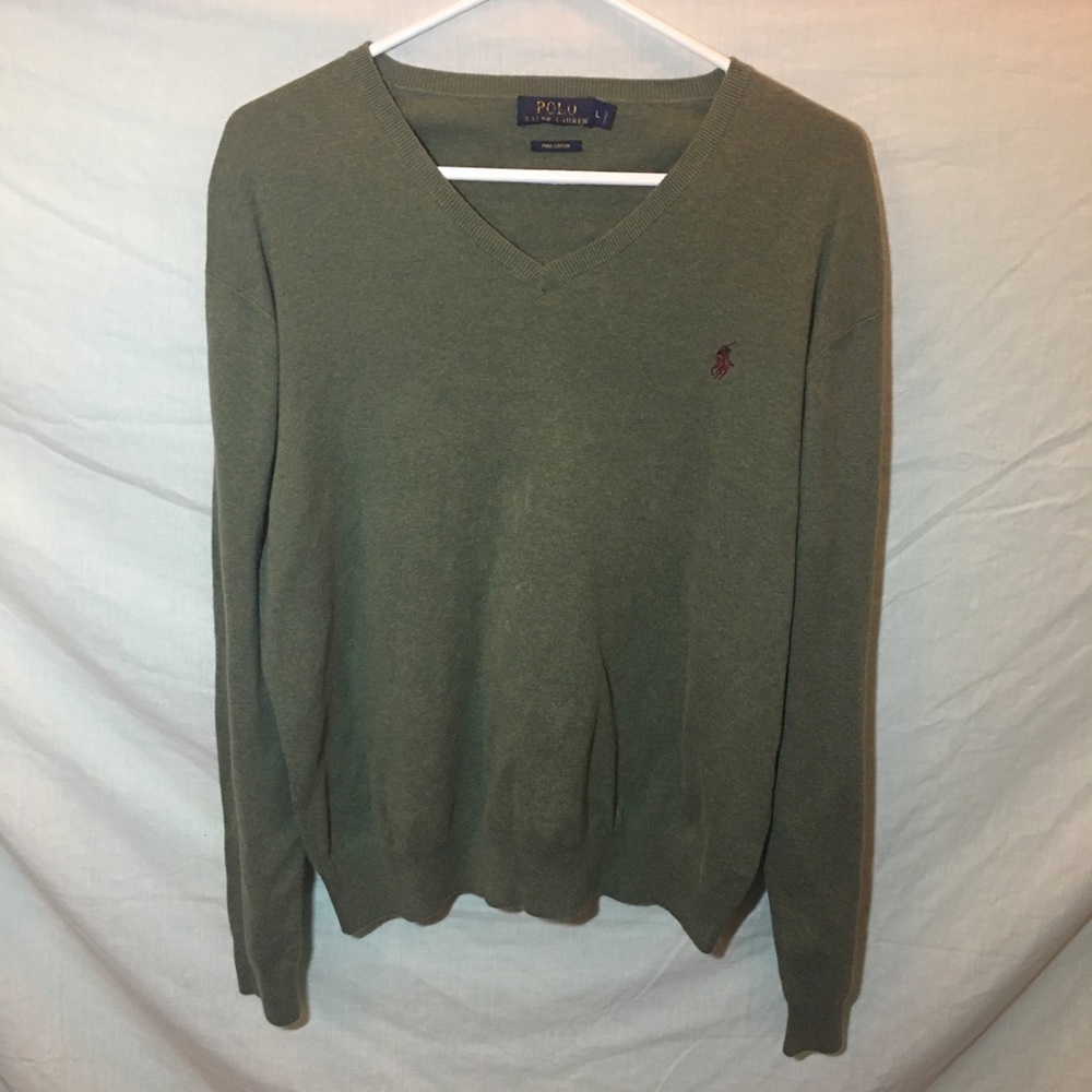 Polo Ralph Lauren V-Neck Green Men’s Sweater